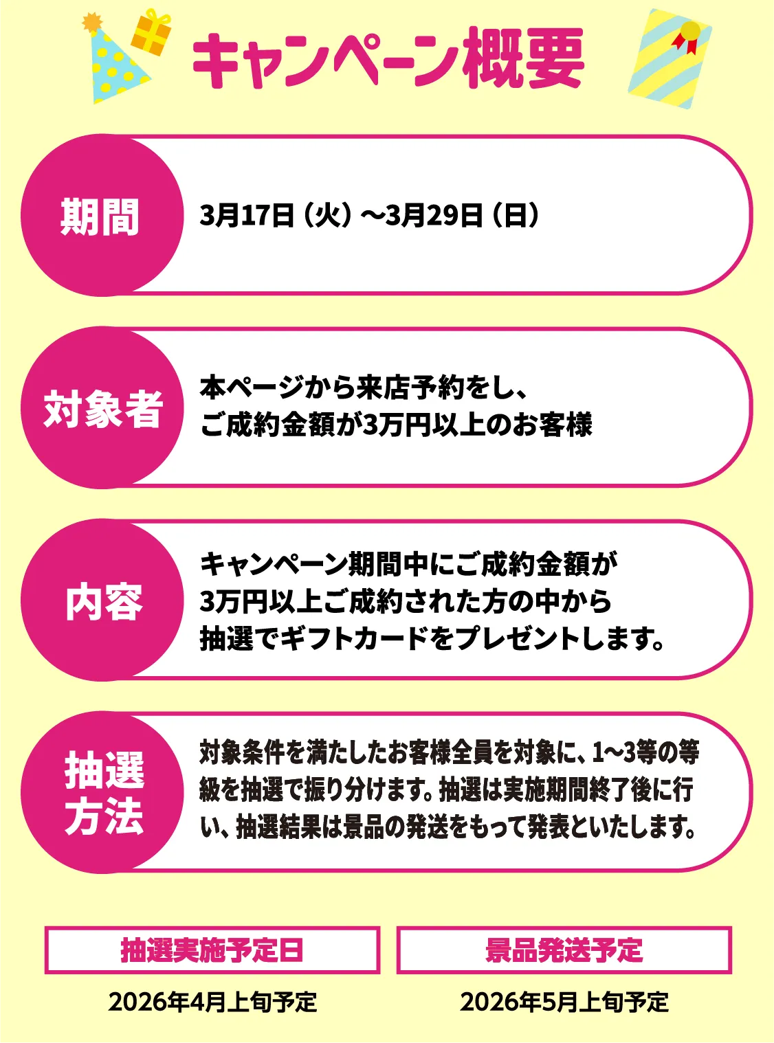 春の大抽選会！｜買取大吉
